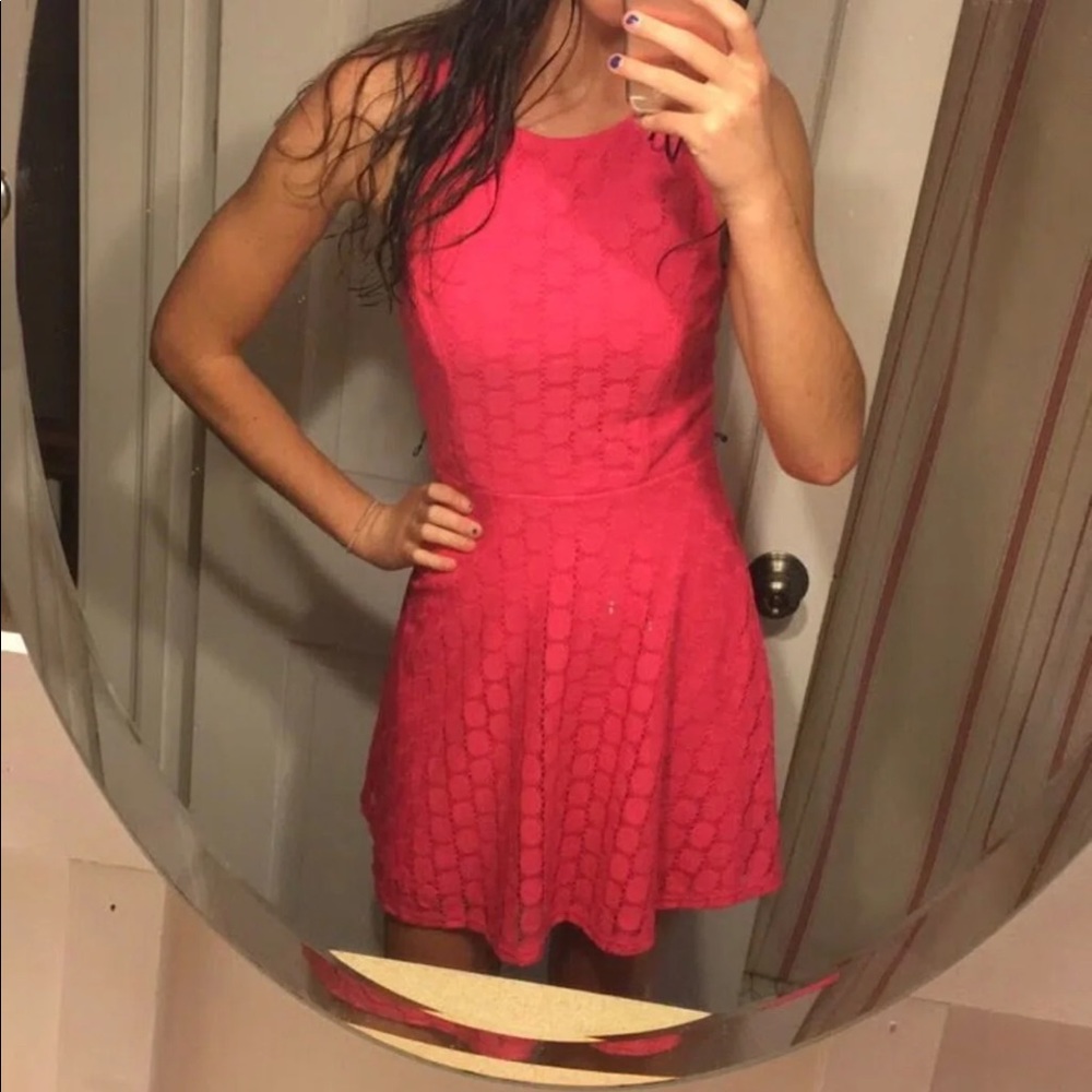 Hot Pink Skater Dress